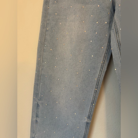 Flying Angel Rhinestone High Waist Straight Leg Jeans- Size 5/27 - Picture 4 of 11